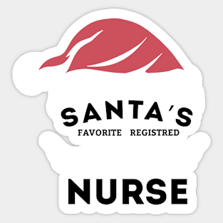 Santa's Favorite Registered Nurse Christmas, Perfect family nurse gift idea Sticker